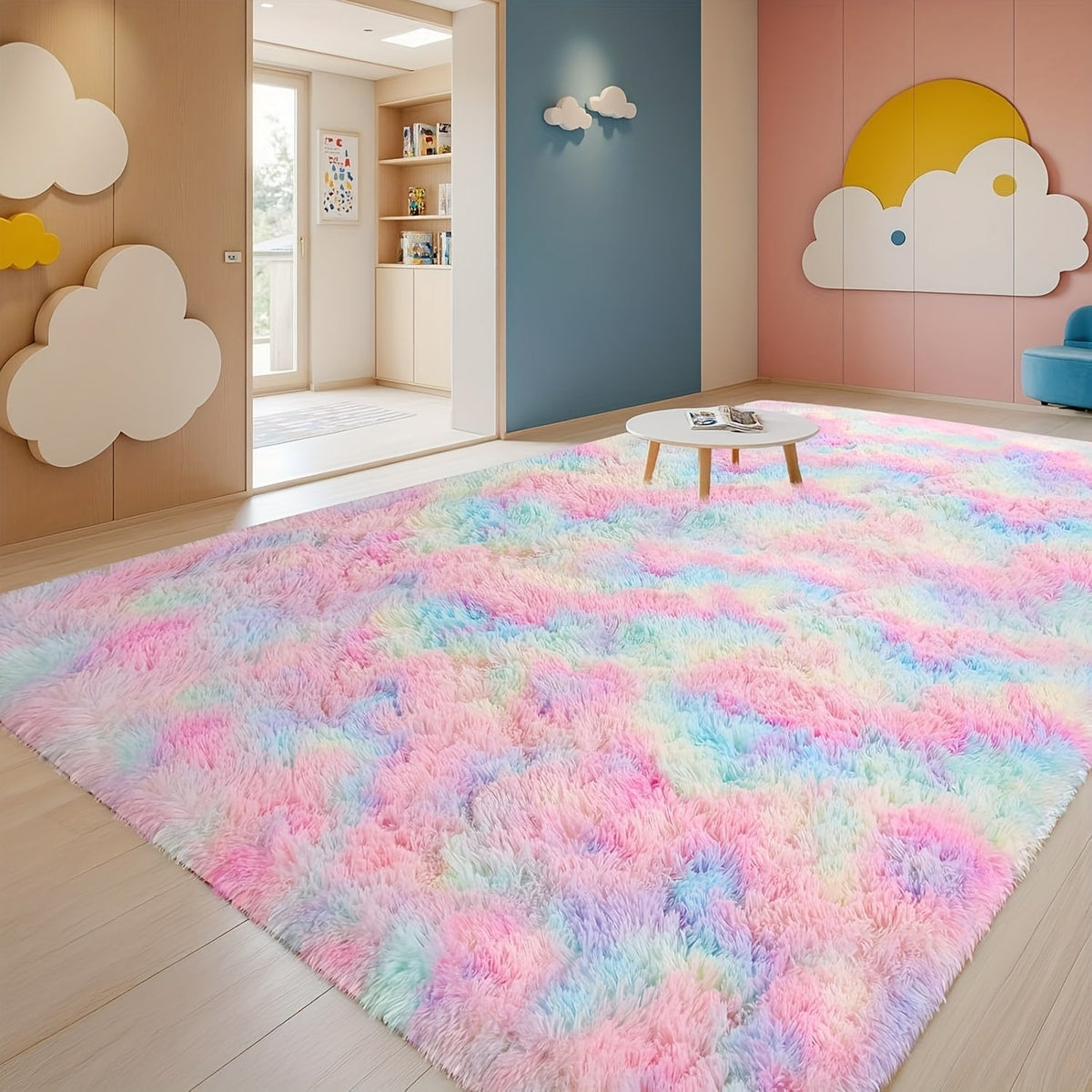 8x10 Ft Luxury Plush Area Rug – 1.7" High Pile Ultra-Soft Non-Slip Fluffy Carpet for Living Room Bedroom Dorm & Study in 10 Colors