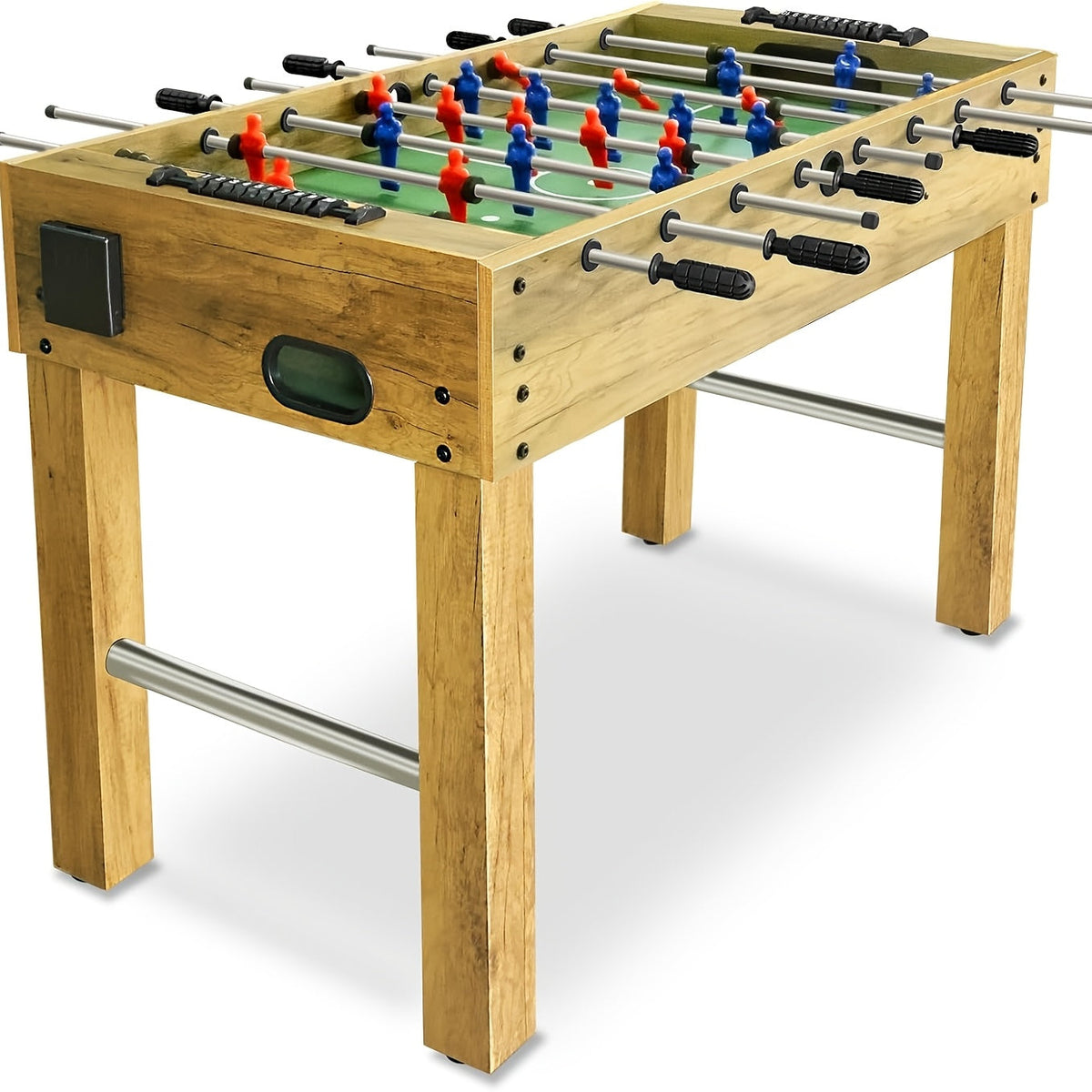 48-Inch Foosball Table Home Arcade Game for Adults & Families Indoor Outdoor Soccer Table with Manual Scorers – Yellow