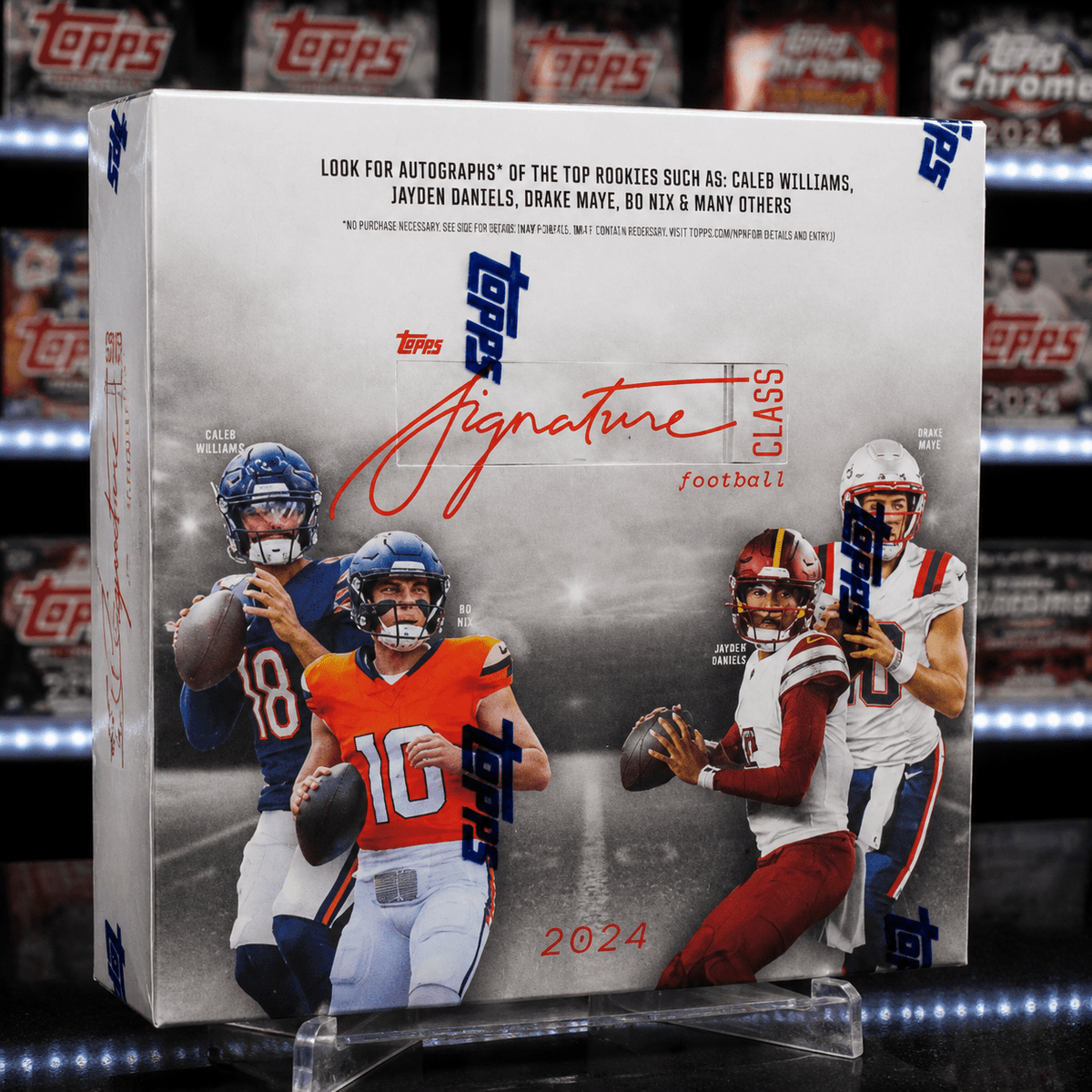 2024 Topps Football Trading Card Mega Box โ 80 Cards Factory Sealed, 10-Pack Bundle (8 Cards Each), Special Insert Cards Included โ Perfect for Collectors, Card Breaks & Trading