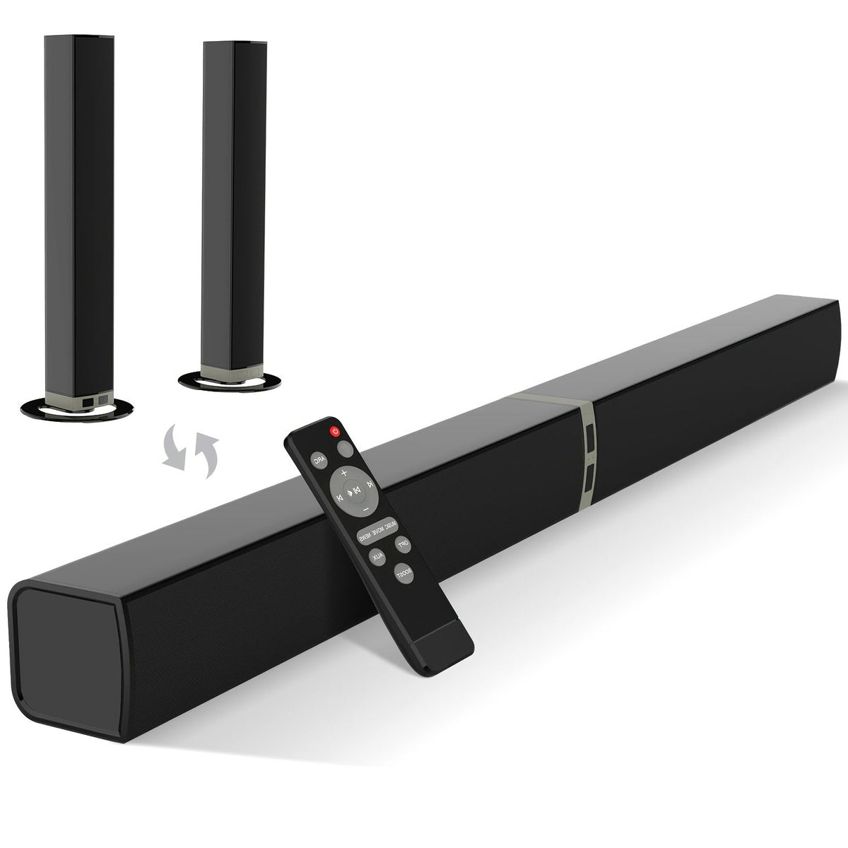 2 IN 1 TV Sound Bar, SoundBar For Smart TV, Wireless Speaker Surround Home Audio, Sound Bars With Subwoofer, ARC/Optical/AUX Connection, With Infrared Remote Control