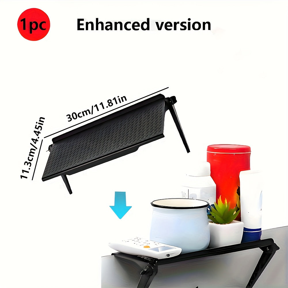 Carbon Fiber TV Mount & Router / Cable Box Stand - No-Drill, Adjustable Angle, Space-Saving Storage Rack - Living Room & Home PC Setup - Z-Fashion, Light Luxury & Black Enhanced