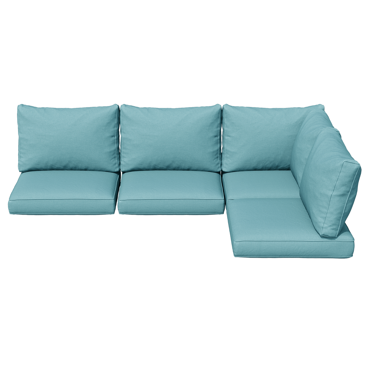 9 or 14 Piece Outdoor Replacement Cushions for L-Shaped Sectional Sofa Deep Seat Water-Repellent High-Resilience Foam Patio Furniture Cushion Set 4 6 Seat Wicker Couch
