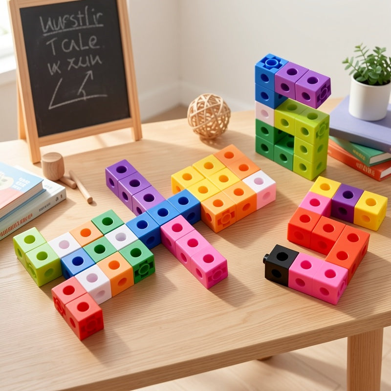 Interlocking Cube Building Blocks Snap Puzzle for Kids โ Versatile STEM Preschool Toy for Logical Thinking, Fine Motor Skills & Creative Construction Play | Educational Gift for Boys & Girls Ages 3+