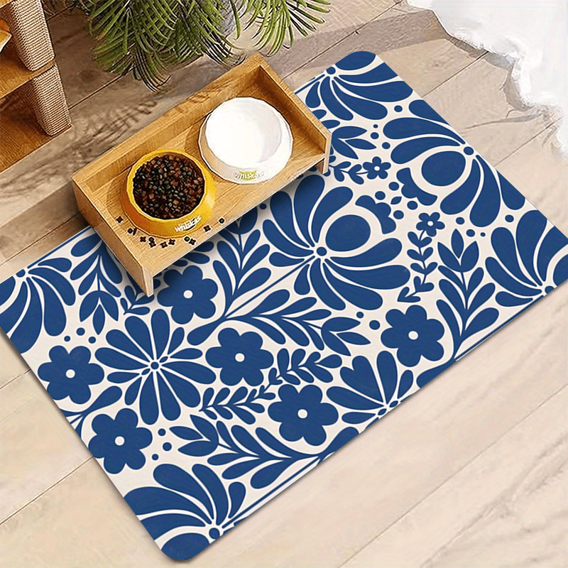 Absorbent Pet Feeding Mat for Dogs & Cats โ Quick-Dry Splash-Proof Non-Slip Washable Food Bowl Mat, Durable & Easy to Clean, Perfect for Messy Eaters โ Ideal Gift for Pet Owners, 11.8x17.7 Inch