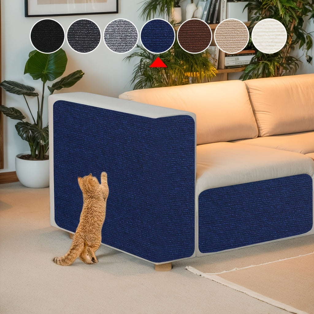 Self-Adhesive Cat Scratch Furniture Protector – Removable Carpet Tape Sofa & Wall Guard, 15.75×39.37" Durable Fabric Cat Scratching Solution for Indoor Cats, 5 Colors