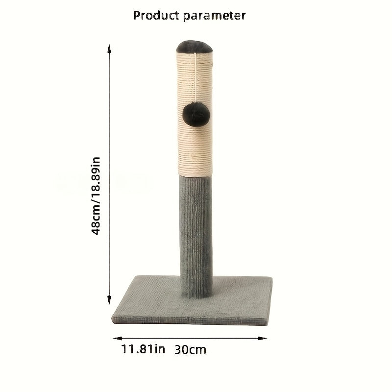 Cat Scratching Post & Cat Tree – Solid Wood Sisal Scratcher, Multiple Styles: Mushroom, Dolphin, Velvet, Hammock & Standing Board, Sizes S/M/L/XXXL for Cats of All Ages