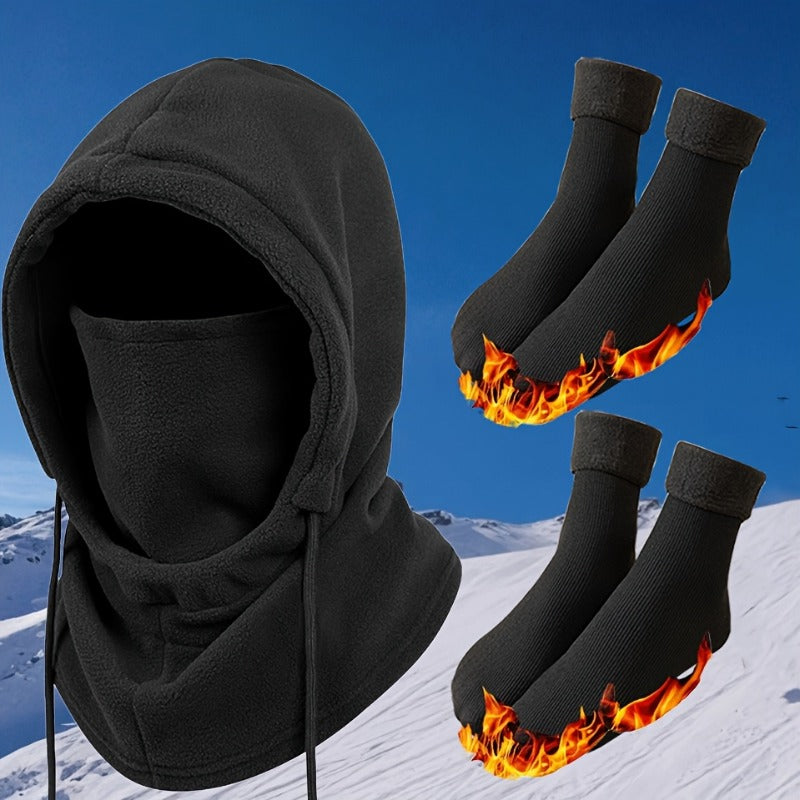 Winter Balaclava Full Face Mask for Men & Women โ Windproof Cold-Proof Thermal Ski Cycling Outdoor Headgear, Neck & Shoulder Coverage