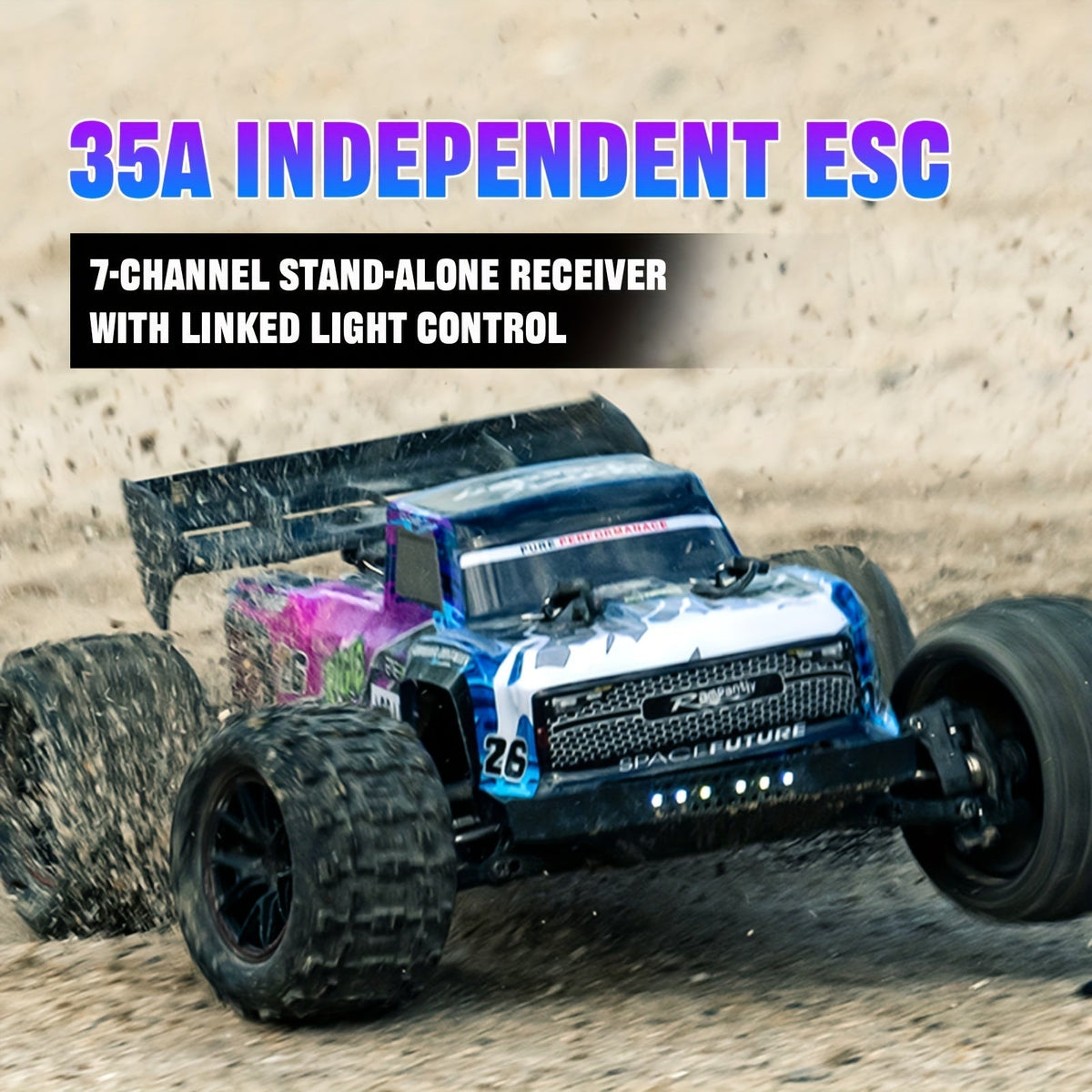ZHUOYOU 1:12 Scale 4WD Brushless RC Car 60KM/H High Speed All-Terrain Off-Road Truck with Alloy Chassis, LED Lights, 2.4GHz & Dual Batteries โ Fast RC Truck for Adults & Kids