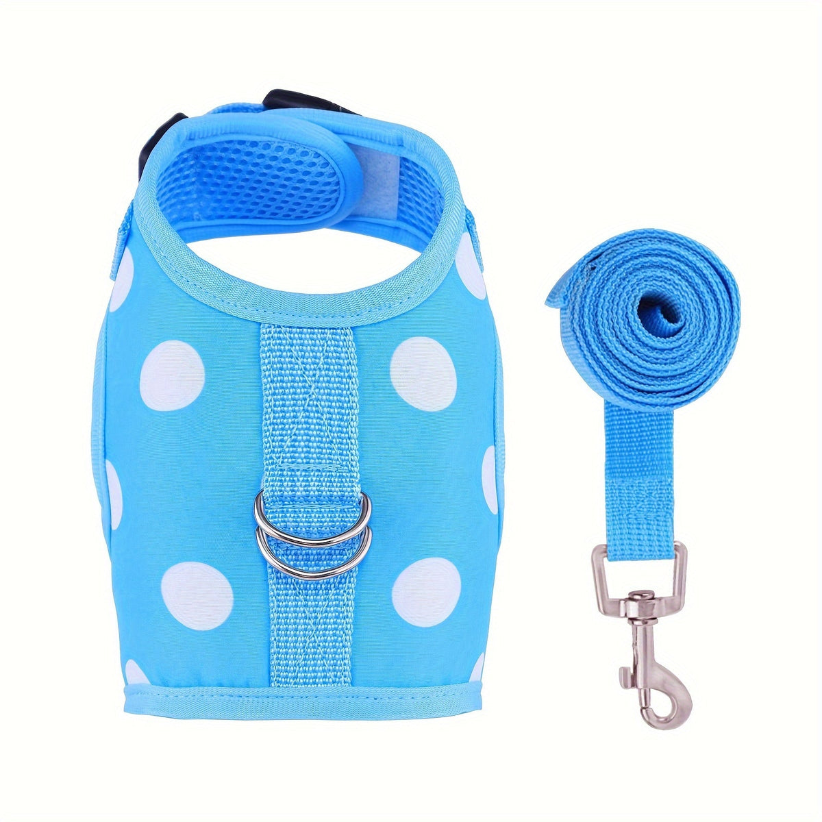 Escape-Proof Cat Harness & Leash Set 2-Piece – Soft Adjustable Breathable Vest with 5ft Leash for Indoor & Outdoor Walking Hiking, XS S M Sizes, Pink Peach Blue Orange – Cat Walking Gear Gift
