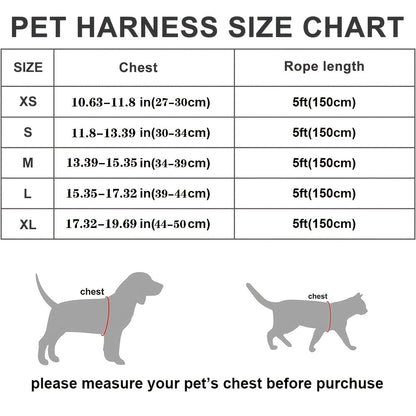 Step-In Dog Harness and Leash Set for Small Dogs & Puppies - Breathable Mesh Reflective Soft Lightweight No-Pull Pet Vest Harness with Matching Leash XS S M L XL