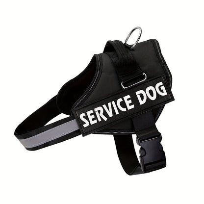 No Pull Dog Harness Vest - Reflective Breathable Adjustable Pet Halter with Nylon Handle for Easy Control, No Choke No Tug Design for Small Medium & Large Dogs, Easy On & Off Dog Walking Harness