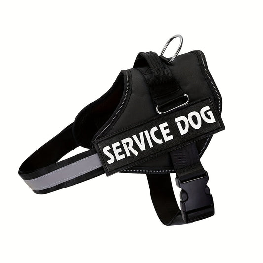 No Pull Dog Harness Vest - Reflective Breathable Adjustable Pet Halter with Nylon Handle for Easy Control, No Choke No Tug Design for Small Medium & Large Dogs, Easy On & Off Dog Walking Harness