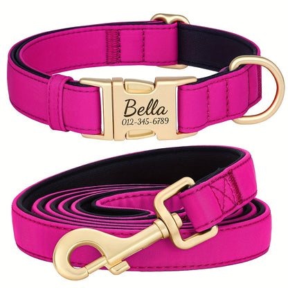Customizable Nylon Dog Collar with Quick-Dry Diving Cloth Lining – Soft Comfortable Durable Collar for Small Medium Large Dogs – Personalized ID Info Dog Collar for Daily Walking & Outdoor Activities