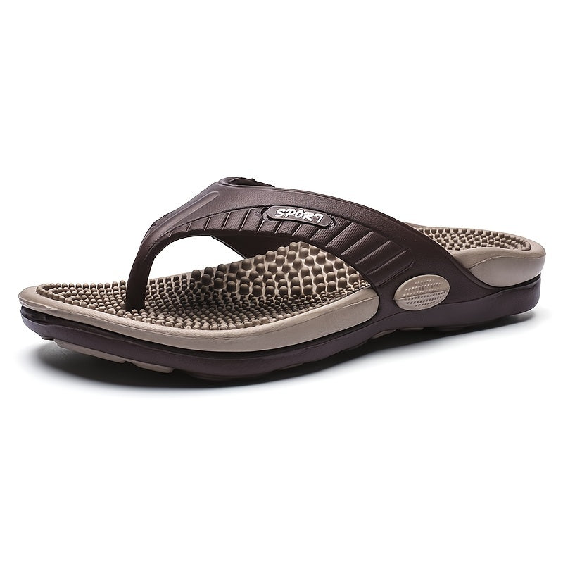 Acupressure Massage Flip-Flops - Arch Support, Shock-Absorbing & Non-Slip - Unisex Indoor, Outdoor & Beach Sandals - US 8–12 - Orange Red, Green, Red, Black, Khaki & Brown