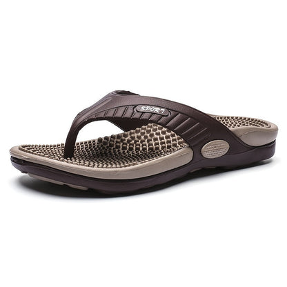 Acupressure Massage Flip-Flops - Arch Support, Shock-Absorbing & Non-Slip - Unisex Indoor, Outdoor & Beach Sandals - US 8–12 - Orange Red, Green, Red, Black, Khaki & Brown