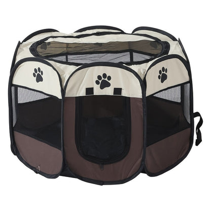Portable Foldable Pet Playpen for Dogs Cats Rabbits – Octagon Puppy Playpen Indoor Outdoor, 8-Panel Exercise Pen for Small Medium Animals, Easy Setup No Tools Required