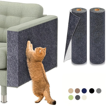 Cat Scratch Furniture Protectors Self-Adhesive - Trimmable Sofa & Wall Scratch Guards, Durable Cat Scratching Deterrent Pads for Couch, Chair, Door Frame