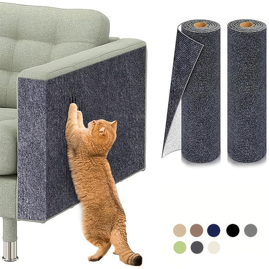 Cat Scratch Furniture Protectors Self-Adhesive - Trimmable Sofa & Wall Scratch Guards, Durable Cat Scratching Deterrent Pads for Couch, Chair, Door Frame