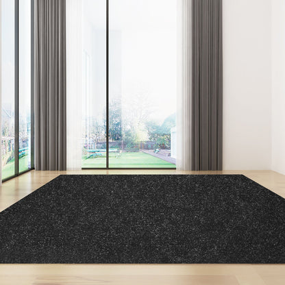 Marine Boat Carpet 6ft x 13.1ft, Waterproof, Anti-Slip Ribbed Surface, Rubber Waterproof Backing, 0.18" Thickness, Cuttable to Any Shape, Easy Clean, for Boat Deck Patio Dock Garage, Black