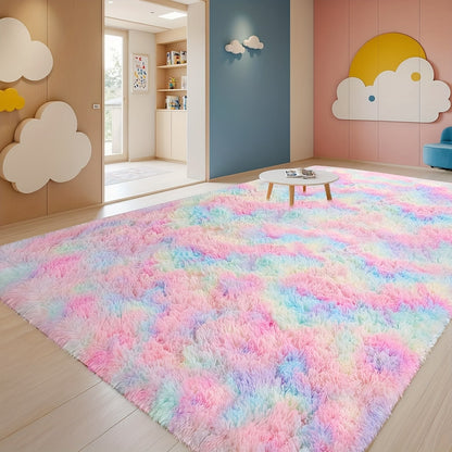 8x10 Ft Luxury Plush Area Rug – 1.7" High Pile Ultra-Soft Non-Slip Fluffy Carpet for Living Room Bedroom Dorm & Study in 10 Colors
