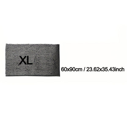 Mud Paw Dog Mat for Entryway - Ultra-Absorbent Quick-Dry Non-Slip Washable Dog Door Mat, Microfiber Pet Mud Mat Absorbs Moisture and Dirt for Indoor Entrance Hallway and Mudroom, Grey XL 23.62x35.43 inch
