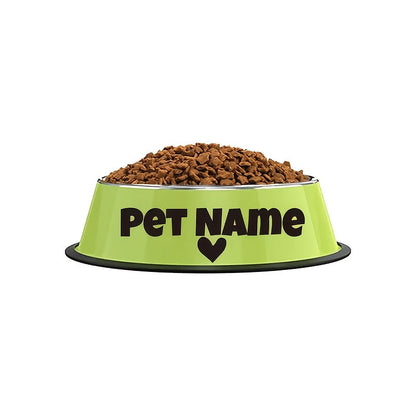 Personalized Stainless Steel Dog & Cat Bowl - Custom Engraved Pet Name Bowl with Paw Print Heart Crown Design, Anti-Tip Non-Slip, 200ml/400ml/1000ml, Food & Water Dish Gift