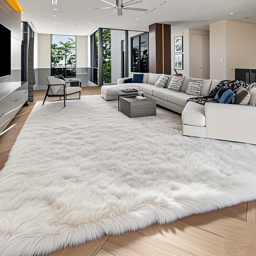 8x10 Ft Luxury Plush Area Rug – 1.7" High Pile Ultra-Soft Non-Slip Fluffy Carpet for Living Room Bedroom Dorm & Study in 10 Colors