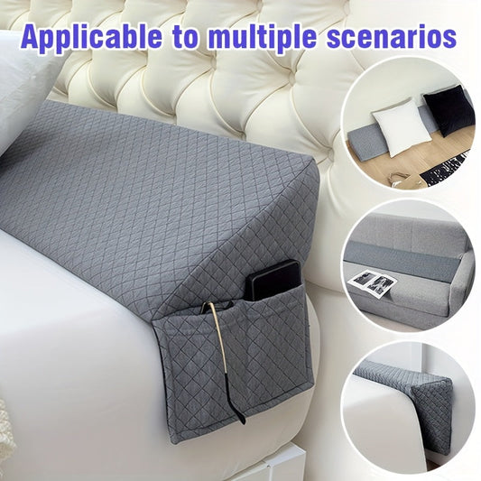 Bed Wedge Pillow & Headboard Gap Filler - Closes 0–7″ Gap Between Headboard & Mattress - Sleeping Backrest - Twin, Full, Queen & King - Gray, White, Navy, Black, Pink, Blue & Green