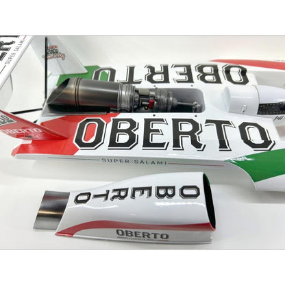 1/25 Scale Oh Boy Oberto Unlimited Hydroplane Boat Plastic Model Kit – 51 Pieces, Acrylic Display Stand with Sound Chip, Paints, Glue, Brushes & Water-Slide Decals, Collector Gift for Hydroplane Fans
