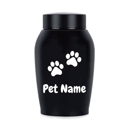 Personalized Pet Urn for Ashes – Stainless Steel Dog & Cat Cremation Urn with Thread-Top Design, Custom Memorial Keepsake for Beloved Pets