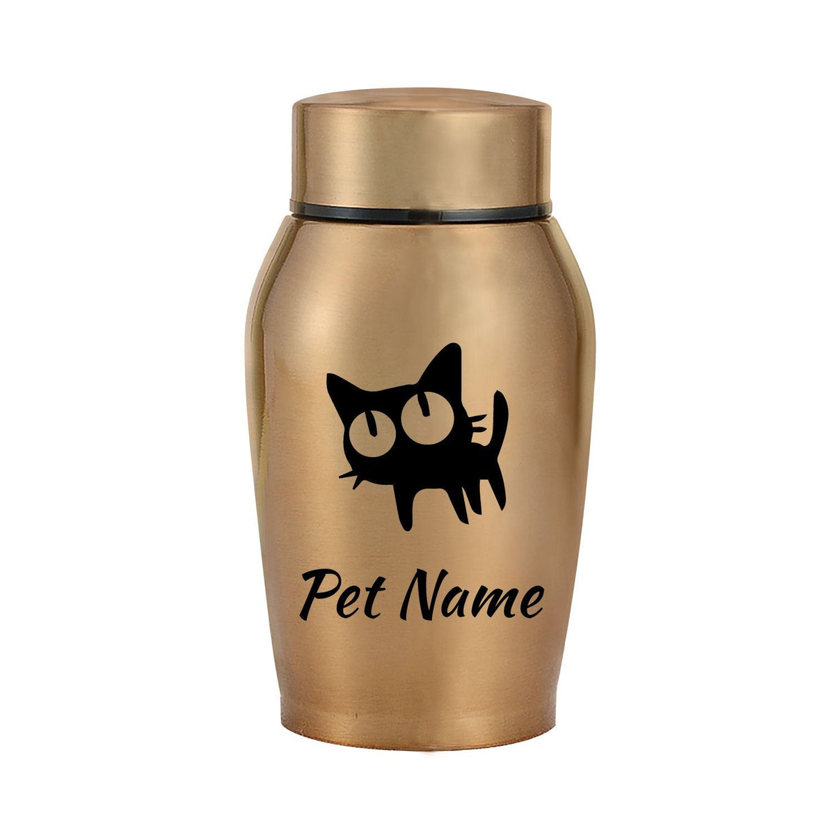 Personalized Pet Urn for Ashes – Stainless Steel Dog & Cat Cremation Urn with Thread-Top Design, Custom Memorial Keepsake for Beloved Pets