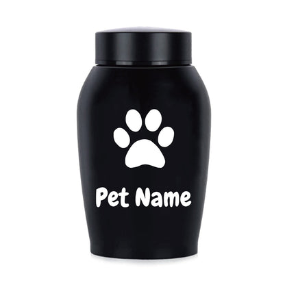 Personalized Pet Urn for Ashes – Stainless Steel Dog & Cat Cremation Urn with Thread-Top Design, Custom Memorial Keepsake for Beloved Pets