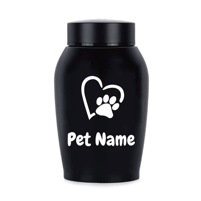 Personalized Pet Urn for Ashes – Stainless Steel Dog & Cat Cremation Urn with Thread-Top Design, Custom Memorial Keepsake for Beloved Pets