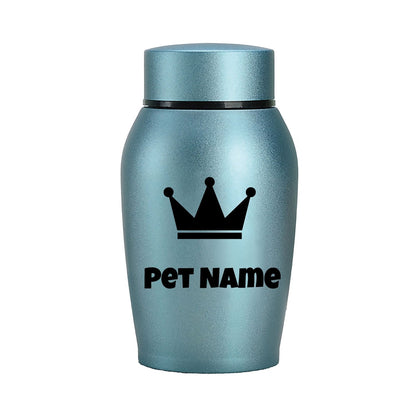 Personalized Pet Urn for Ashes – Stainless Steel Dog & Cat Cremation Urn with Thread-Top Design, Custom Memorial Keepsake for Beloved Pets