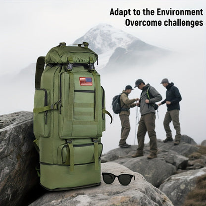 100L Tactical Backpack Large Capacity Molle Hiking Backpack with Multiple Compartments & Ergonomic Straps - Heavy Duty for Camping, Travel, Trekking & Outdoor Adventures