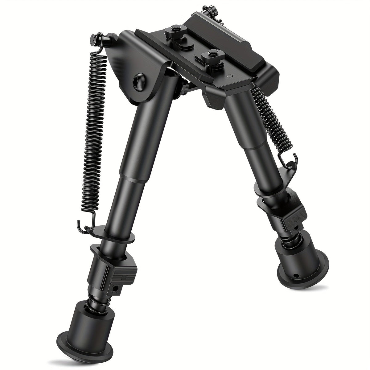 Adjustable Rifle Bipod 6-9 Inch 5 Height Settings Quick Release Adapter Foldable Retractable Lightweight Aluminum Alloy M-LOK Mount Rubber Feet for Hunting Shooting Outdoor Sports