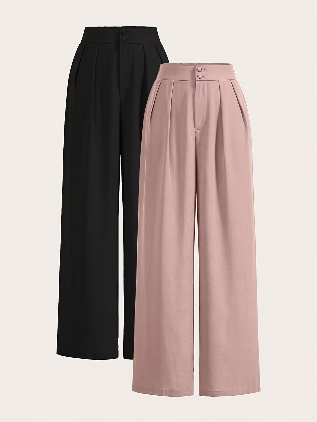High-Waisted Wide-Leg Pants Two-Piece Set for Women – Trendy Matching Outfit, Casual & Chic Loungewear Coord Set