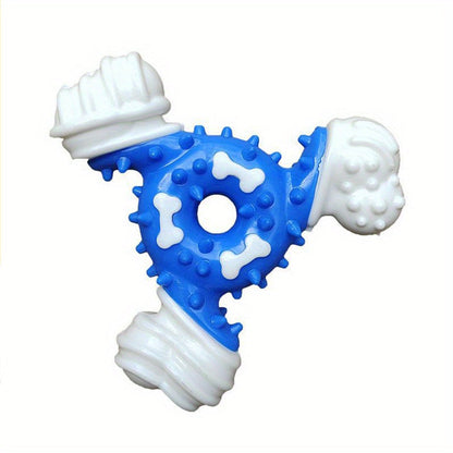 Nylon Dog Chew Toy for Teeth Cleaning - Bite-Resistant Triangular Bone Dental Chew Stick, Interactive Puzzle Toy for Small Medium Dogs, Durable Teeth Grinding Boredom Buster Pet Gift