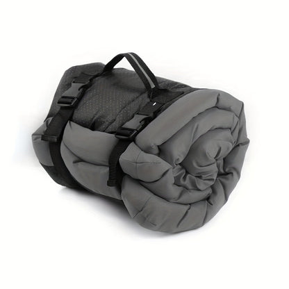 Portable Camping Dog Bed for Small Medium Large Dogs – Moisture-Resistant Thick Foldable Outdoor Pet Mat with Carry Handles, Durable Polyester Travel Dog Bed for Camping Hiking Home Use