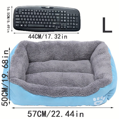 Cozy Winter Pet Bed for Small Dogs & Cats – Candy-Colored Washable Square Warm Nest for Chihuahua, Pomeranian, Shih Tzu & Small Breeds, Soft Plush Dog Cat Bed