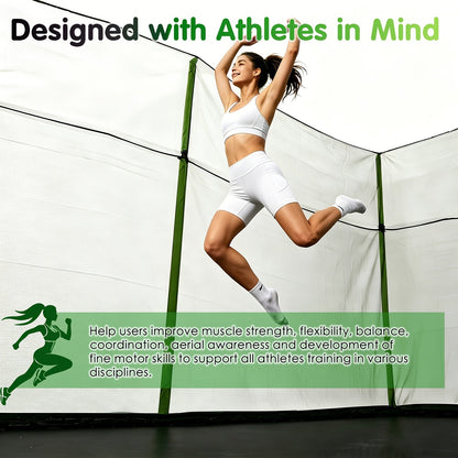 10 x 17 FT Rectangular Trampoline with Enclosure Net – ASTM F2225 Certified, 352 lb Capacity, Reinforced Welded Base, Superior Bounce for Family Gymnastics & Athletic Training