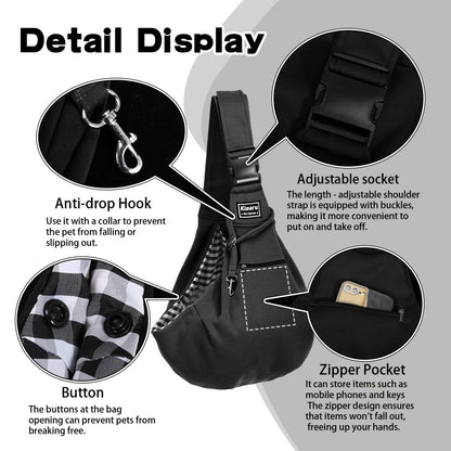 Pet Crossbody Shoulder Bag & Backpack for Small to Medium Dogs & Cats - Foldable Outdoor Travel Pet Carrier, Breathable Adjustable Strap, Up to 16lb/7.5kg, 12 Colors, Bonus Sticker Set Options