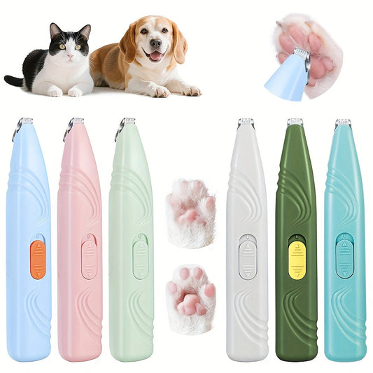 Cordless Pet Grooming Clipper – Low Noise Electric Precision Trimmer for Dog Paw, Cat Face & Eye Area Hair, USB Rechargeable Quiet Shaver for Small Pets, Safe Detail Trimming Tool