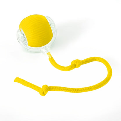 LED Rolling Cat Toy Ball with Tail Rope - Smart Self-Rolling Electric Interactive Ball for Cats & Puppies, Automatic Teasing Jumping Ball for Cat Exercise, Boredom Relief & Indoor Play
