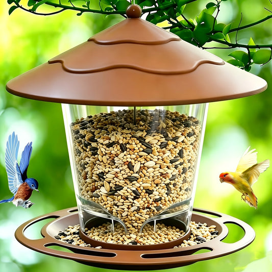 Minimalist 3D Hummingbird Feeder Outdoor Garden Hanging Automatic Nectar Feeder for Wild Birds – Modern Design Backyard Patio Wildlife Feeding Station