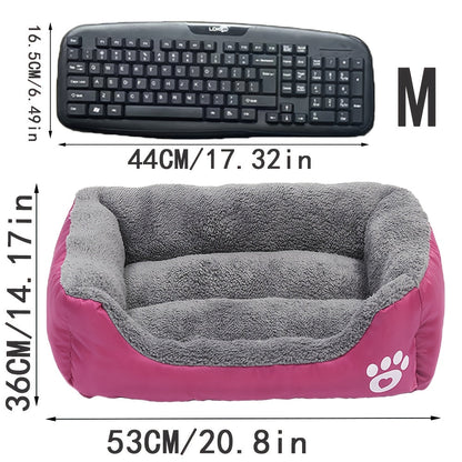 Cozy Winter Pet Bed for Small Dogs & Cats – Candy-Colored Washable Square Warm Nest for Chihuahua, Pomeranian, Shih Tzu & Small Breeds, Soft Plush Dog Cat Bed