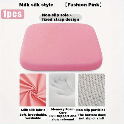 1.5-Inch Memory Foam Seat Cushion with Washable Cover – Non-Slip Grip, Pressure Relief & Posture Support for Office Chair, School Desk, Truck & Wheelchair