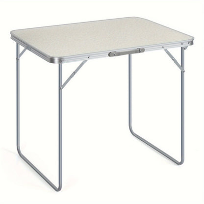 Foldable Portable Table - Lightweight Folding Table for Yard, Camping, Picnic & Family Gatherings - White