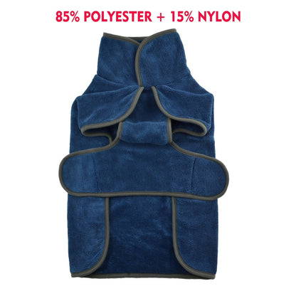 Dog Bathrobe Quick-Dry Super Absorbent Post-Bath Pet Robe Towel Coat for Small Medium Large Dogs XS S M L XL XXL 3XL 7 Colors Light Blue Rose Red Orange Deep Blue Green Khaki Pink