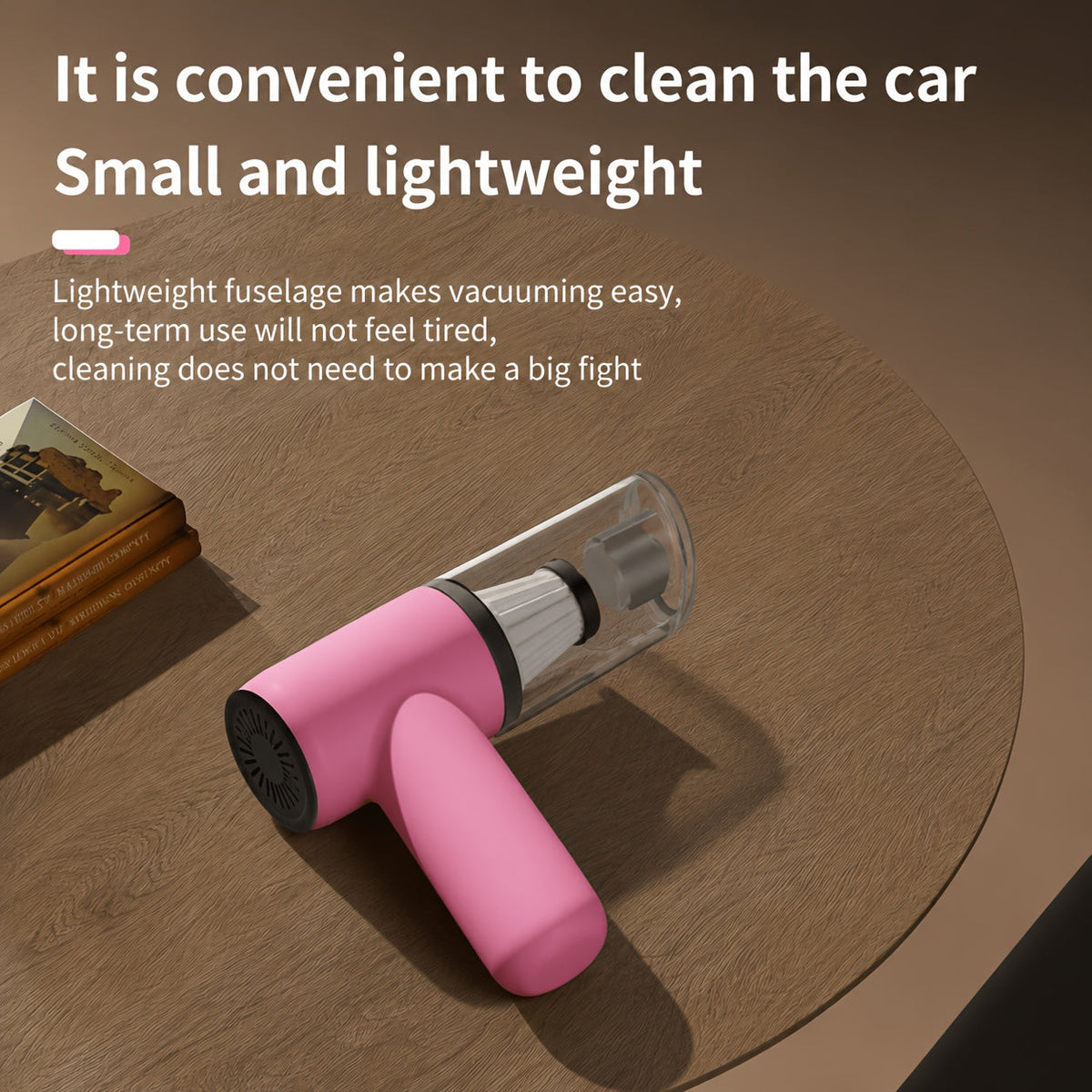 Cordless Car Vacuum Cleaner 7KPa Strong Suction – 80dB Quiet, 3 Nozzles, USB Rechargeable Handheld Portable Auto Vacuum for Car Interior Home Pet Hair, Gift for Women Drivers